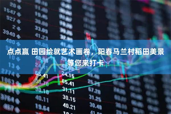 点点赢 田园绘就艺术画卷，阳春马兰村稻田美景等您来打卡