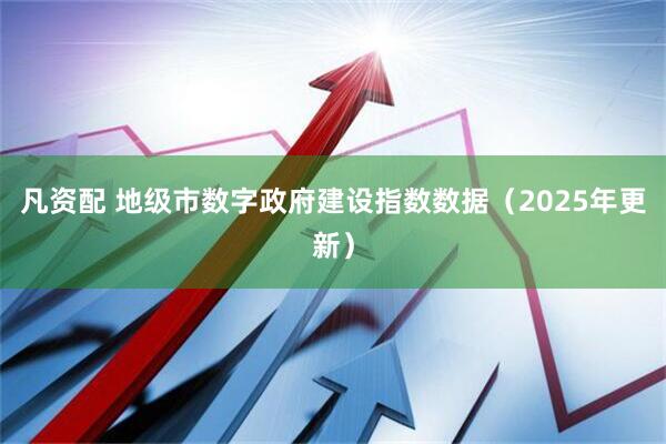 凡资配 地级市数字政府建设指数数据（2025年更新）